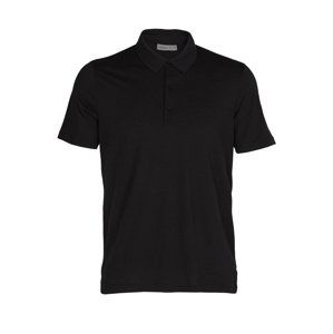 pánské merino polo triko ICEBREAKER Mens Tech Lite II SS Polo, Black velikost: S