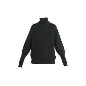 ICEBREAKER Wmns Seevista Funnel Neck Sweater, Black velikost: L