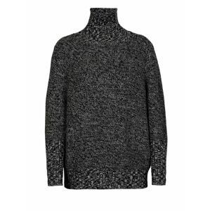 dámský svetr ICEBREAKER Wmns Seevista Funnel Neck Sweater, Black/Snow velikost: S