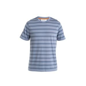 ICEBREAKER Mens Wave SS Tee Stripe, Kyanite/Dawn/Snow velikost: XL