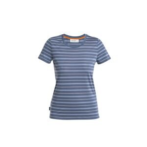 ICEBREAKER Wmns Wave SS Tee Stripe, Dawn/Kyanite/Snow velikost: M