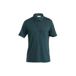 ICEBREAKER Mens Drayden SS Polo, Fathom Green velikost: S