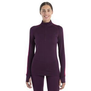 ICEBREAKER Wmns Merino ZoneKnit 200 LS Half Zip, Nightshade/Electronpnk velikost: L