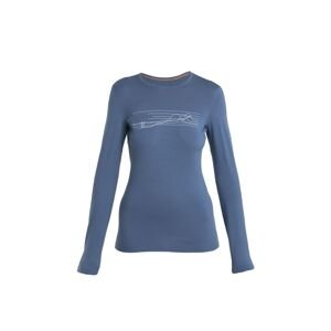 ICEBREAKER Wmns 200 Oasis LS Crewe Ski Stripes, Dawn velikost: L