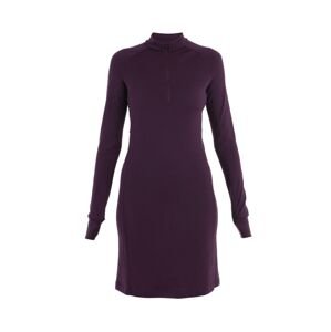 ICEBREAKER Wmns Merino 260 Granary LS Half Zip Tee Dress, Nightshade velikost: L