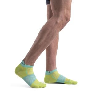 ICEBREAKER Mens Merino Run+ Ultralight Micro, Cloud Ray/Fathom Green velikost: L