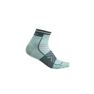 ICEBREAKER Mens Merino Run+ Ultralight Mini, Cloud Ray/Fathom Green velikost: L