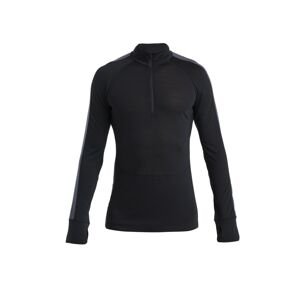 ICEBREAKER Mens Merino 125 ZoneKnit™ LS Half Zip, Black/Graphite/Cb velikost: L