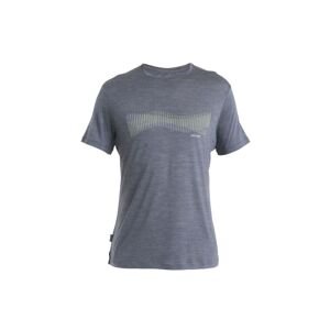 ICEBREAKER Mens Merino 125 Cool-Lite™ Sphere III SS Tee Terrain Lines, Graphite Heather velikost: L