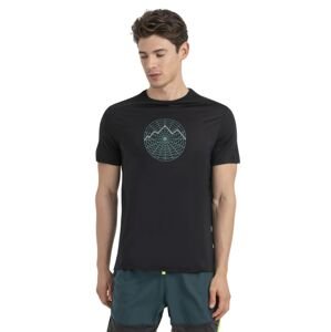 ICEBREAKER Mens Merino 125 Cool-Lite™ Sphere III SS Tee Vision Grid, Black velikost: L