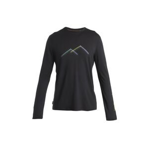 ICEBREAKER Mens Merino 150 Tech Lite III LS Tee Peak Glow, Black velikost: M