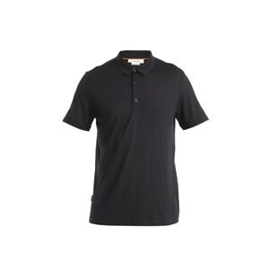 ICEBREAKER Mens Merino 150 Tech Lite III SS Polo, Black velikost: XL