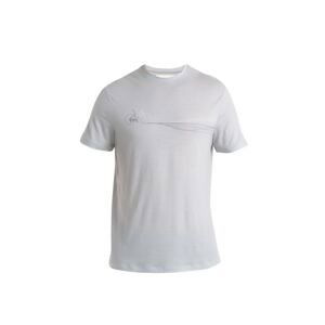 ICEBREAKER Mens Merino 150 Tech Lite III SS Tee Cadence Paths, Ether velikost: M