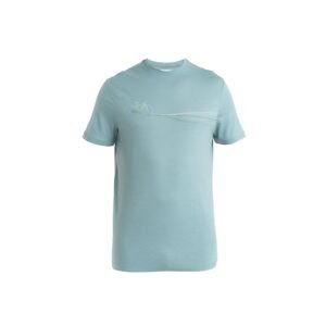 ICEBREAKER Mens Merino 150 Tech Lite III SS Tee Cadence Paths, Cloud Ray velikost: S