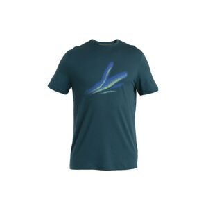 ICEBREAKER Mens Merino 150 Tech Lite III SS Tee Aurora Glow, Fathom Green velikost: L