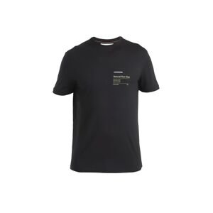 ICEBREAKER Mens Merino 150 Tech Lite III SS Tee Natural Run Club 2.0, Black velikost: L