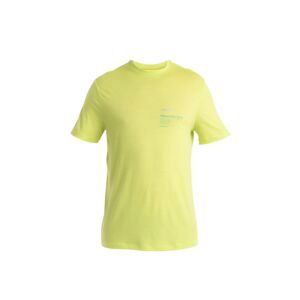 ICEBREAKER Mens Merino 150 Tech Lite III SS Tee Natural Run Club 2.0, Hyper velikost: S