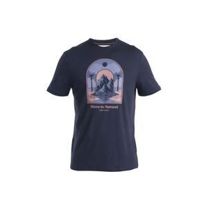 ICEBREAKER Mens Merino 150 Tech Lite III SS Tee Mountain Gateway, Midnight Navy velikost: M