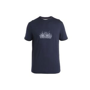 ICEBREAKER Mens Merino 150 Tech Lite III SS Tee IB Grown Naturally, Midnight Navy velikost: XL