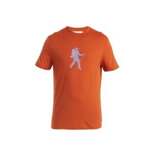 ICEBREAKER Mens Merino 150 Tech Lite III SS Tee Trail Hiker, Molten velikost: M