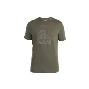 ICEBREAKER Mens Merino 150 Tech Lite III SS Tee Sunset Camp, Loden velikost: S