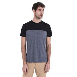 ICEBREAKER Mens Merino 125 Cool-Lite™ Sphere III SS Tee Colour Block, Graphite Heather/Black/Cb velikost: S