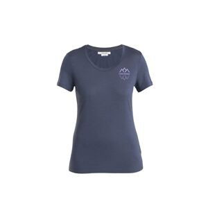 ICEBREAKER Wmns Merino 150 Tech Lite III SS Scoop Tee Icebreaker Logo Reflections, Graphite velikost: M