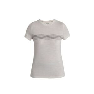 ICEBREAKER Wmns Merino 150 Tech Lite III SS Tee Mountain Lines, Chalk velikost: M