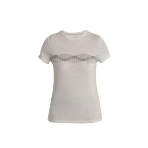 ICEBREAKER Wmns Merino 150 Tech Lite III SS Tee Mountain Lines, Chalk velikost: XS