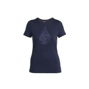 ICEBREAKER Wmns Merino 150 Tech Lite III SS Tee Hike Path, Midnight Navy velikost: M