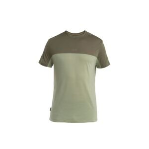 ICEBREAKER Mens Merino 125 Cool-Lite™ Sphere III SS Tee Colour Block, Lichen/Loden/Cb (vzorek) velikost: M