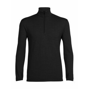 pánský merino svetr ICEBREAKER Mens Original LS Half Zip, Black velikost: L