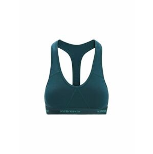 ICEBREAKER Wmns Sprite Racerback Bra, Green Glory velikost: L