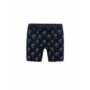 ICEBREAKER Mens Anatomica Boxers, Midnight Navy/Snow/Aop velikost: M