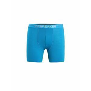 ICEBREAKER Mens Anatomica Long Boxers, Geo Blue velikost: L