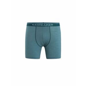 ICEBREAKER Mens Anatomica Long Boxers, Green Glory/Astral Blue velikost: L