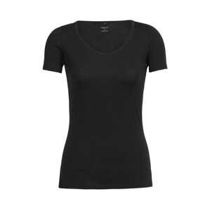 dámské merino triko krátký rukáv ICEBREAKER Wmns Siren SS Sweetheart, Black velikost: XS