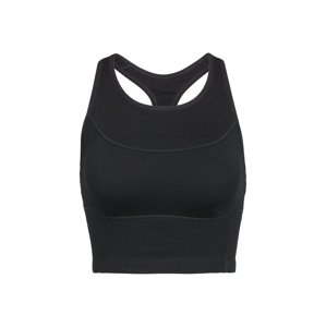 dámská merino podprsenka ICEBREAKER Wmns Meld Zone Long Sport Bra, Black velikost: XS