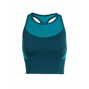 Dámská podprsenka ICEBREAKER Wmns Meld Zone Long Sport Bra, Kingfisher/Arctic Teal velikost: XS