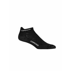 pánské merino ponožky ICEBREAKER Mens Run+ Ultralight Micro, Black/Snow velikost: S