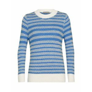 dámský svetr ICEBREAKER Wmns Waypoint Crewe Sweater, Ecru HTHR/Lazurite/S velikost: M