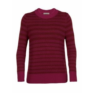 dámský svetr ICEBREAKER Wmns Waypoint Crewe Sweater, Cherry/Espresso/S velikost: L