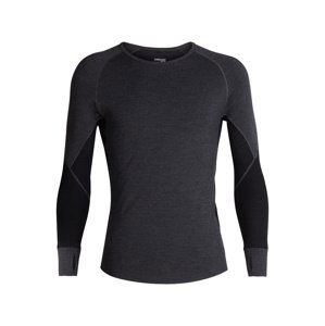 pánské merino triko dlouhý rukáv ICEBREAKER Mens 260 Zone LS Crewe, Jet Hthr/Black velikost: S