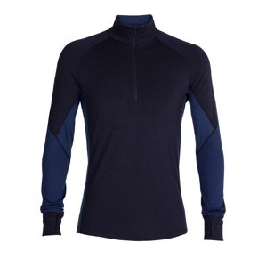 pánské merino triko dlouhý rukáv  ICEBREAKER Mens 260 Zone LS Half Zip, Midnight Navy/Royal Navy velikost: L