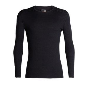 pánské merino triko dlouhý rukáv ICEBREAKER Mens 200 Oasis LS Crewe, Black velikost: L