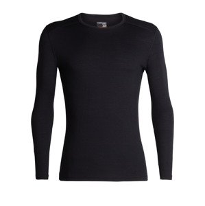 Pánské triko ICEBREAKER Mens 200 Oasis LS Crewe, Black velikost: XS