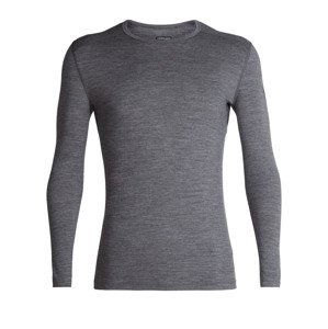 Pánské merino tričko s dlouhým rukávem ICEBREAKER Mens 200 Oasis LS Crewe, Gritstone Heather velikost: XL