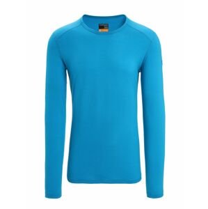 ICEBREAKER Mens 200 Oasis LS Crewe, Geo Blue velikost: M