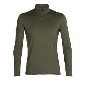 pánské merino triko dlouhý rukáv  ICEBREAKER Mens 200 Oasis LS Half Zip, Loden velikost: XXL