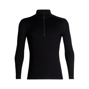 pánské merino triko dlouhý rukáv 1/2 zip ICEBREAKER Mens 260 Tech LS Half Zip, Black velikost: S